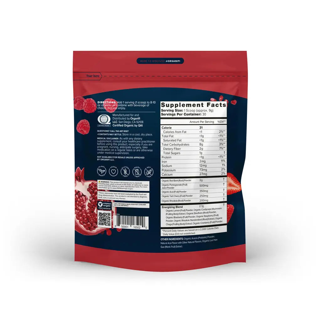 organic - Red Juice - Natural Energy Superfood Blend